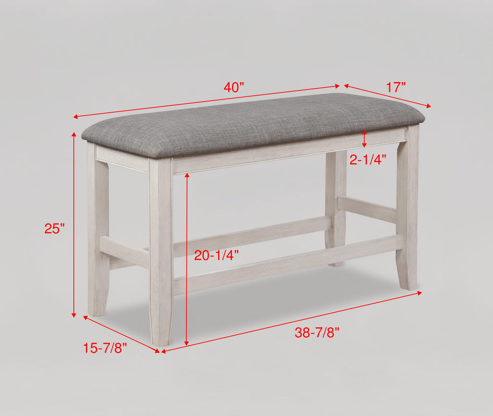 Transform your dining area with this elegant counter height dining set, designed to bring a touch of modern farmhouse charm to your home. The centerpiece table features a stunning dark wood top with built-in turntable that contrasts beautifully with the d
