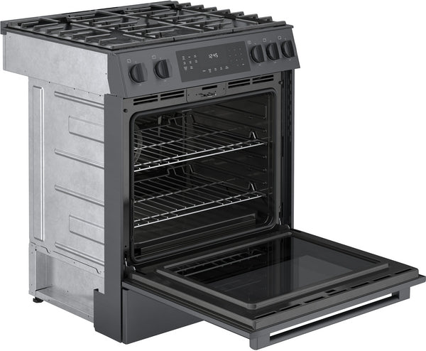 800 Series, Gas Slide-in Range, 30'', Black