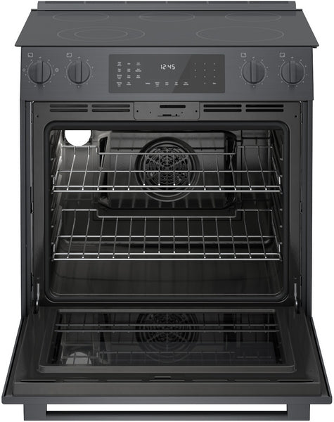 800 Series, Electric Slide-in Range, 30'', Black Stainless Steel