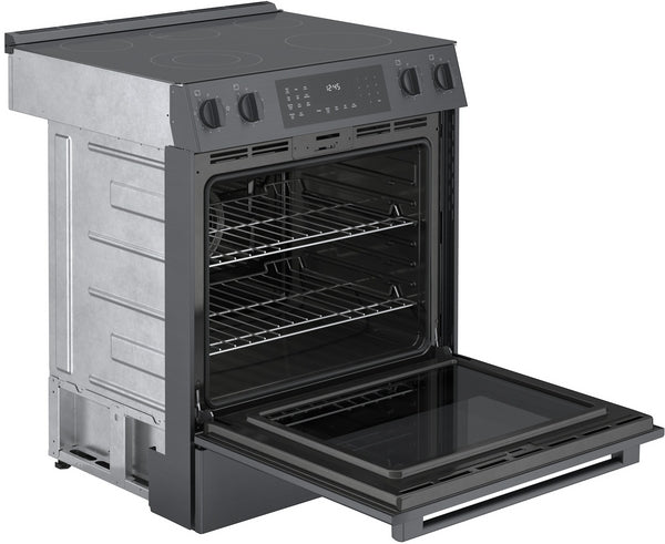 800 Series, Electric Slide-in Range, 30'', Black Stainless Steel