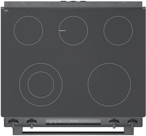 800 Series, Electric Slide-in Range, 30'', Black Stainless Steel