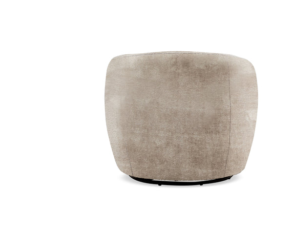 Carina - Swivel Barrel Chair - Miami Mink