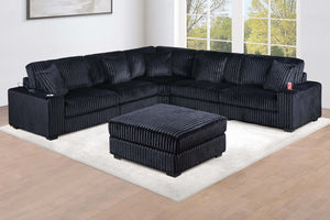 A set of complementary armless pieces that can be effortlessly pushed together to form a seamless, extended lounging area.