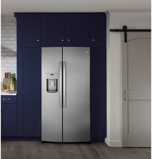 GE® 21.8 Cu. Ft. Counter-Depth Fingerprint Resistant Side-By-Side Refrigerator