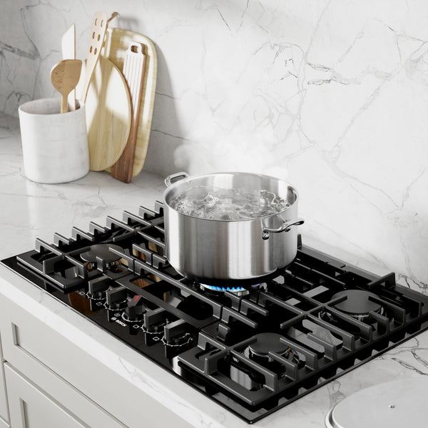 800 Series, Gas Cooktop, 30'', Black