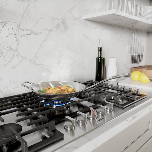 800 Series, Gas Cooktop, 36'', Stainless steel