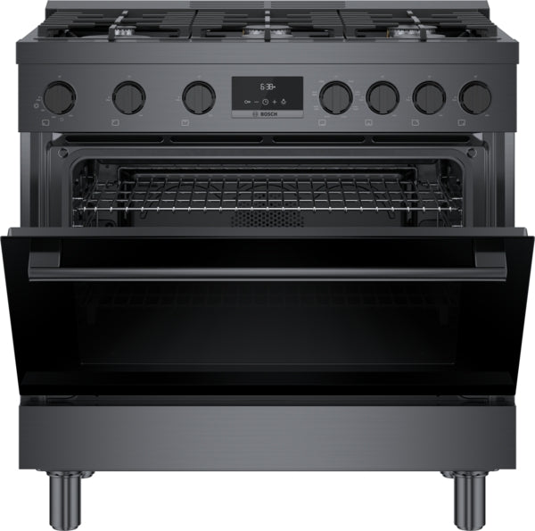 800 Series, Dual Fuel Freestanding Range, 36'', Black Stainless Steel