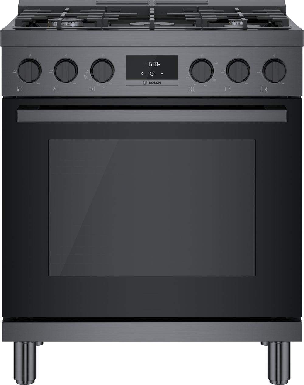 800 Series, Gas Freestanding Range, 30'', Black Stainless Steel