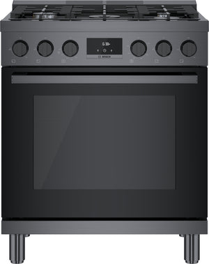800 Series, Gas Freestanding Range, 30'', Black Stainless Steel