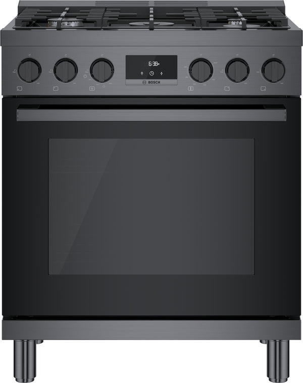 800 Series, Gas Freestanding Range, 30'', Black Stainless Steel