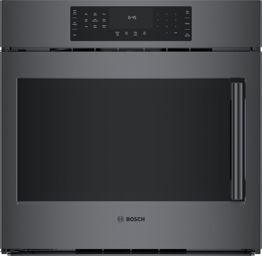 800 Series, Single Wall Oven, 30'', Left SideOpening Door, Black Stainless Steel
