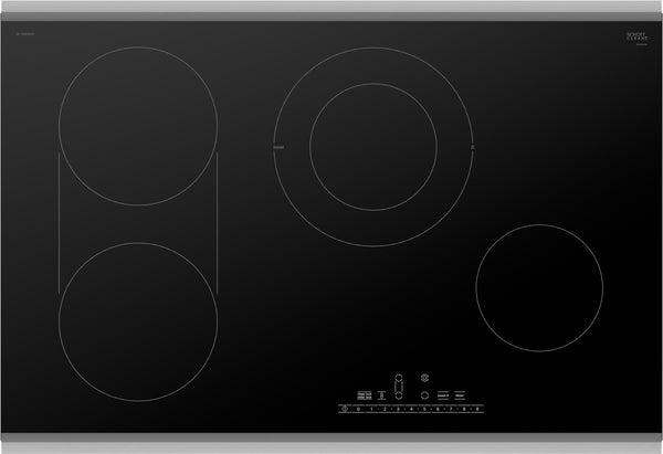 800 Series, Electric Cooktop, 30'', Black, surface mount with frame