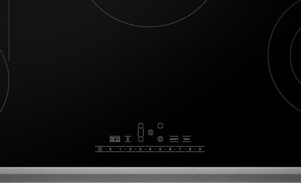 800 Series, Electric Cooktop, 36'', Black, surface mount with frame