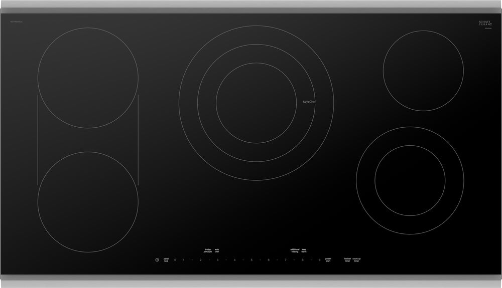 Benchmark®, Electric Cooktop, 36'', Black, surface mount with frame