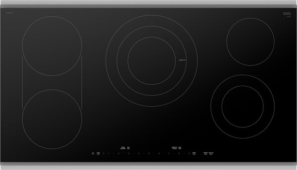 Benchmark®, Electric Cooktop, 36'', Black, surface mount with frame