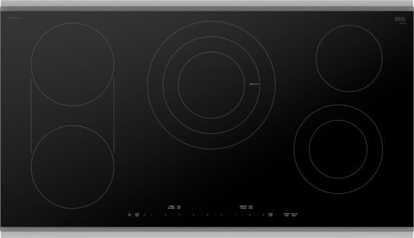 Benchmark®, Electric Cooktop, 36'', Black, surface mount with frame