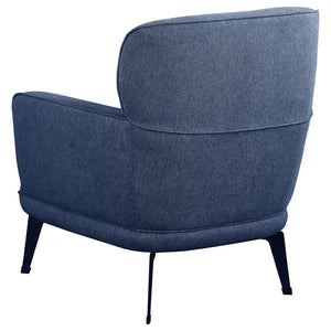Andrea - Upholstered Crecent Arm Accent Chair - Blue
