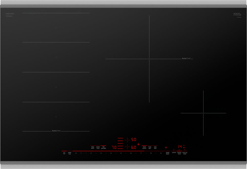 Benchmark®, Induction Cooktop, 30'', Black, surface mount with frame