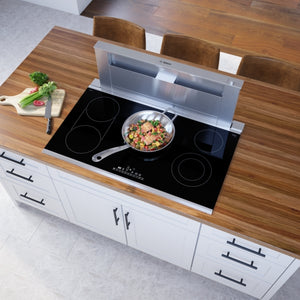 800 Series, Electric Cooktop, 36'', Black, surface mount with frame
