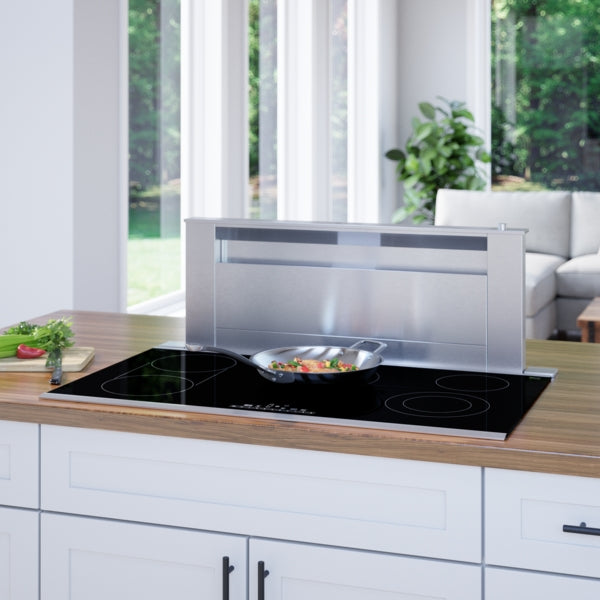 800 Series, Electric Cooktop, 36'', Black, surface mount with frame