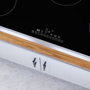 800 Series, Electric Cooktop, 36'', Black, surface mount with frame