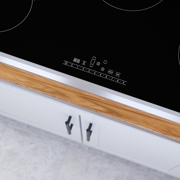 800 Series, Electric Cooktop, 36'', Black, surface mount with frame