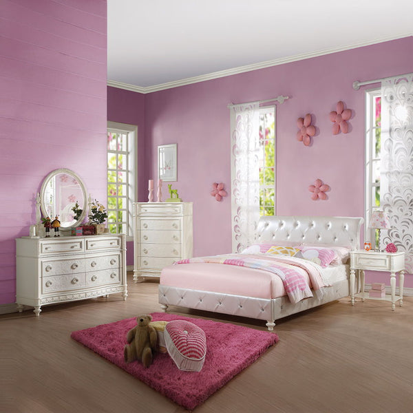 Dorothy - Full Bed - Pearl White Ivory