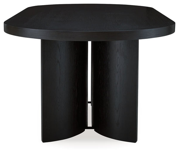 Rowanbeck - Black - 10 Pc. - Dining Table