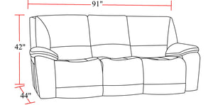 Vail - Power Reclining Sofa And Loveseat - Burnt Sienna