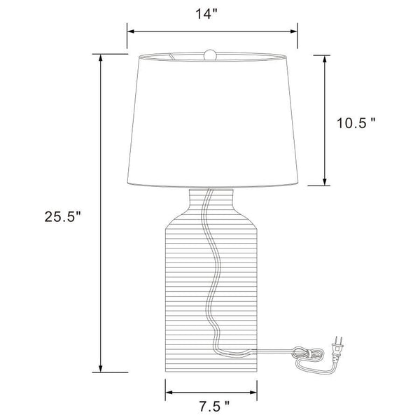 Nairobi - Empire Shade Handwoven Rattan Table Lamp - Natural