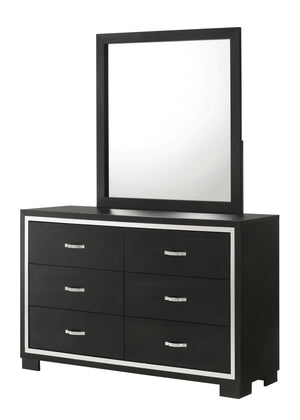 Gennro - Queen 4 Piece Bedroom Set - Black