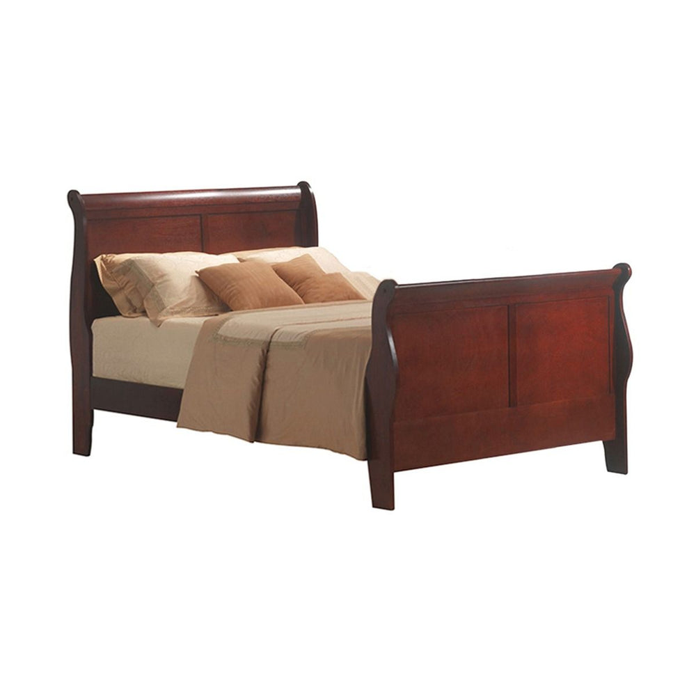 The Louis Philippe III collection brings traditional style details from its sleigh beds, featuring KD headboard, and footboard. Crafted with selected wood and veneers is available in different finish to choose from antique gray, black, cherry and white fi