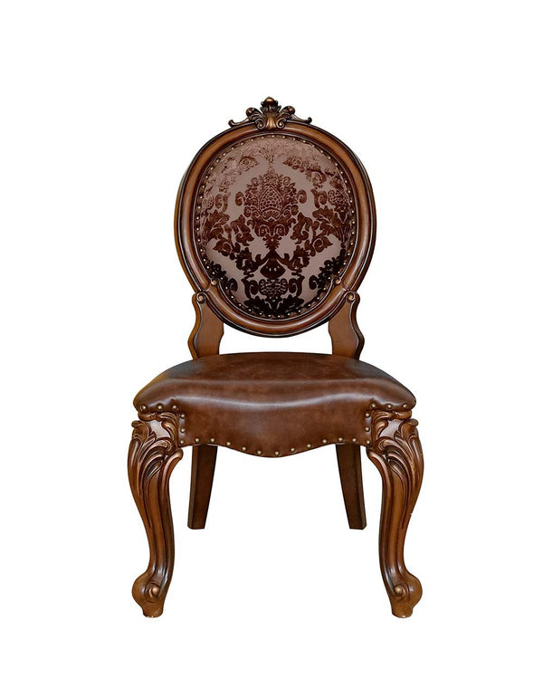  the Versailles collection displays the unrivaled beauty of the traditional dining. The dining table reflects highly decorative base with oversized scrolled feet