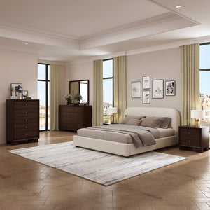 Arden - Queen Bed - Beige Fabric