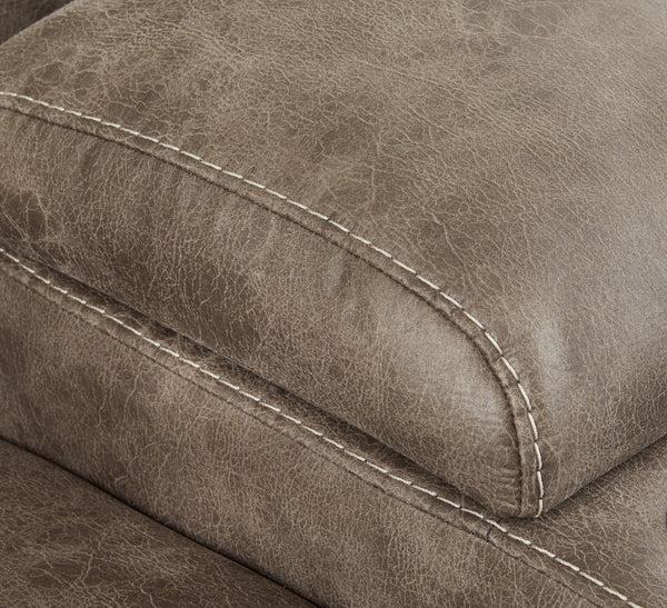 Ravenel - Fossil - 4-Piece Power Reclining Sectional With Raf Power Reclining Loveseat With Console
