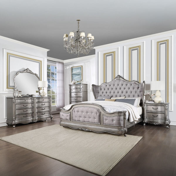 Ausonia - Eastern King Bed - Antique Platinum - Finish