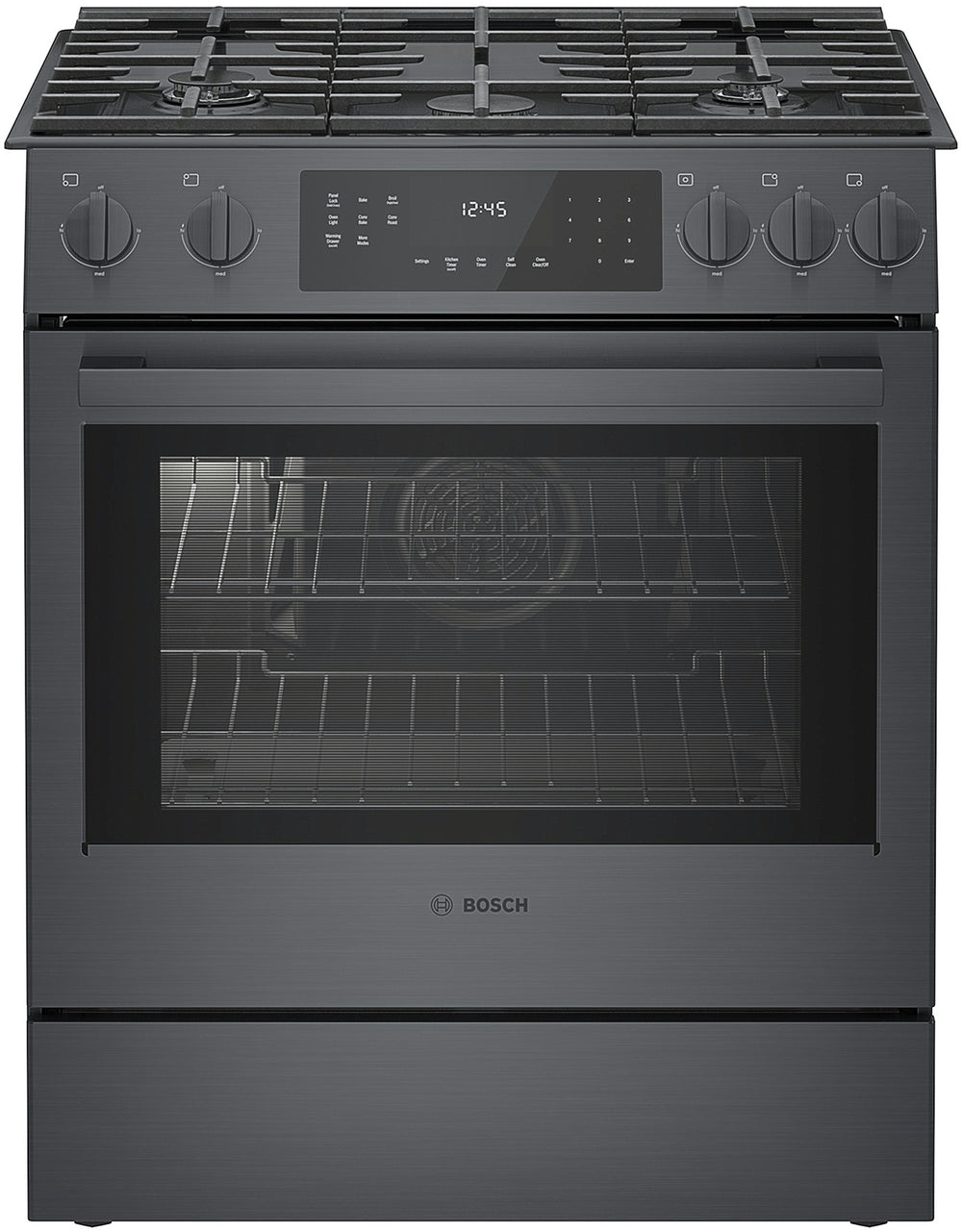 800 Series, Gas Slide-in Range, 30'', Black
