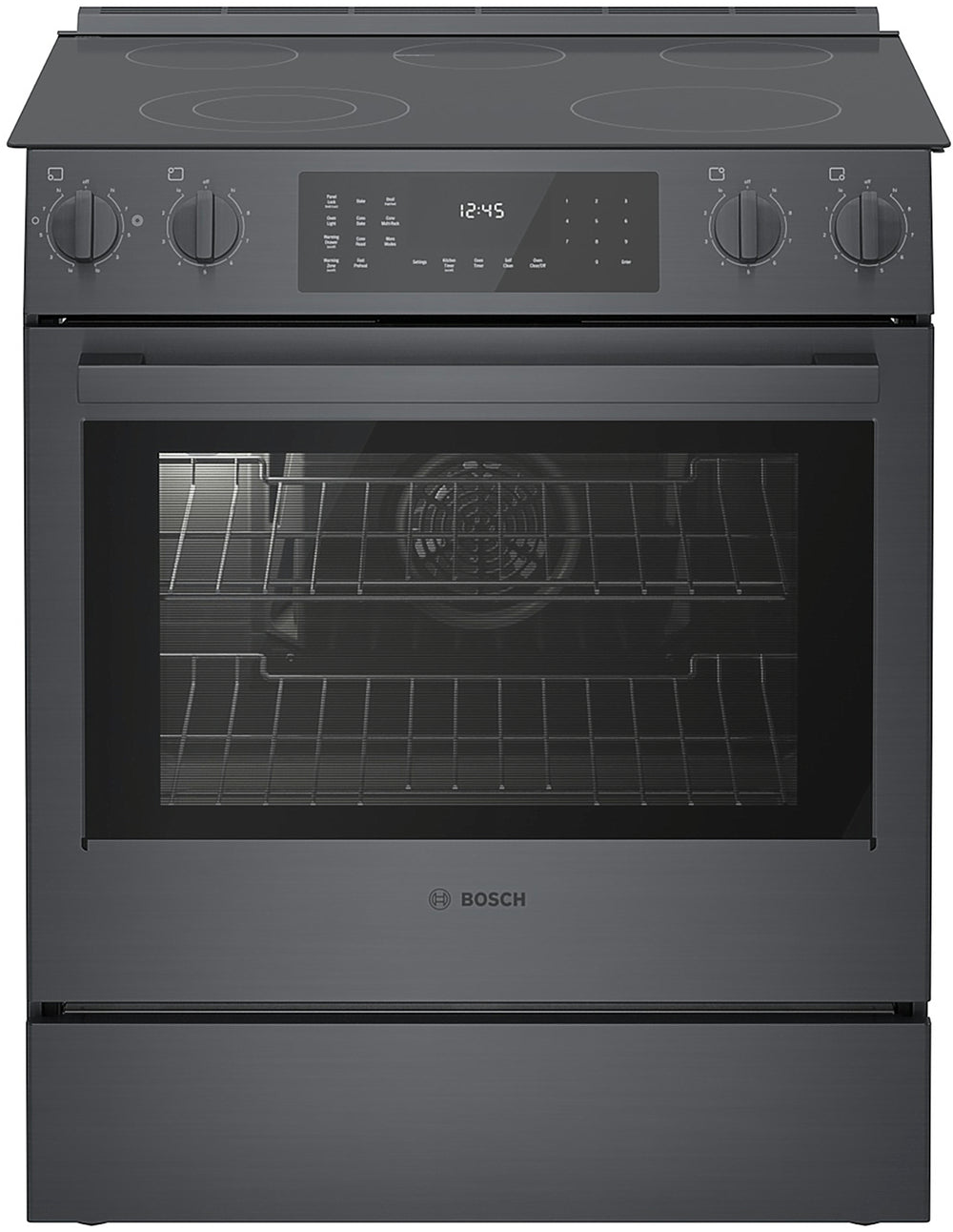800 Series, Electric Slide-in Range, 30'', Black Stainless Steel