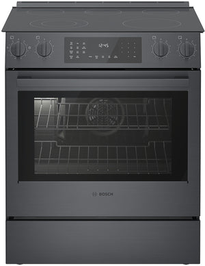 800 Series, Electric Slide-in Range, 30'', Black Stainless Steel