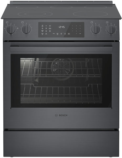 800 Series, Electric Slide-in Range, 30'', Black Stainless Steel