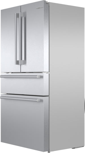 800 Series, French Door Bottom Mount Refrigerator, 36'', Stainless steel (with anti-fingerprint)