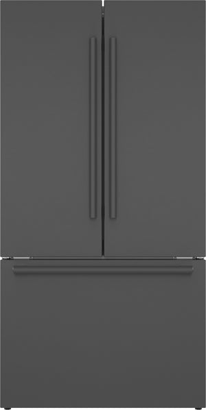 800 Series, French Door Bottom Mount Refrigerator, 36'', Black Stainless Steel