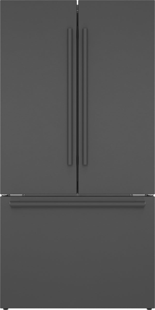 800 Series, French Door Bottom Mount Refrigerator, 36'', Black Stainless Steel