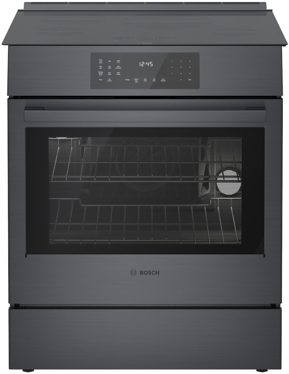 800 Series, Induction Slide-in Range, 30'', Black Stainless Steel