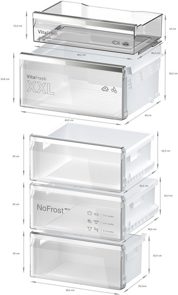 500 Series, Freestanding Bottom Freezer Refrigerator, 24'', Easy Clean Brushed Steel