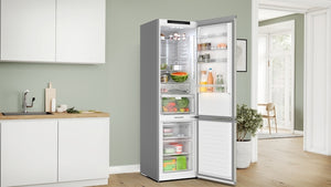 500 Series, Freestanding Bottom Freezer Refrigerator, 24'', Easy Clean Brushed Steel