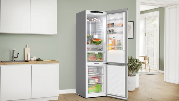 500 Series, Freestanding Bottom Freezer Refrigerator, 24'', Easy Clean Brushed Steel
