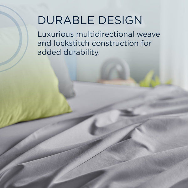 Linens - Tempur Luxe Egyptian Cotton Pillowcase Set - Silver Mist - King