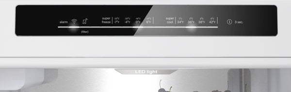 800 Series, Freestanding Bottom Freezer Refrigerator, 24'', Easy Clean Brushed Steel
