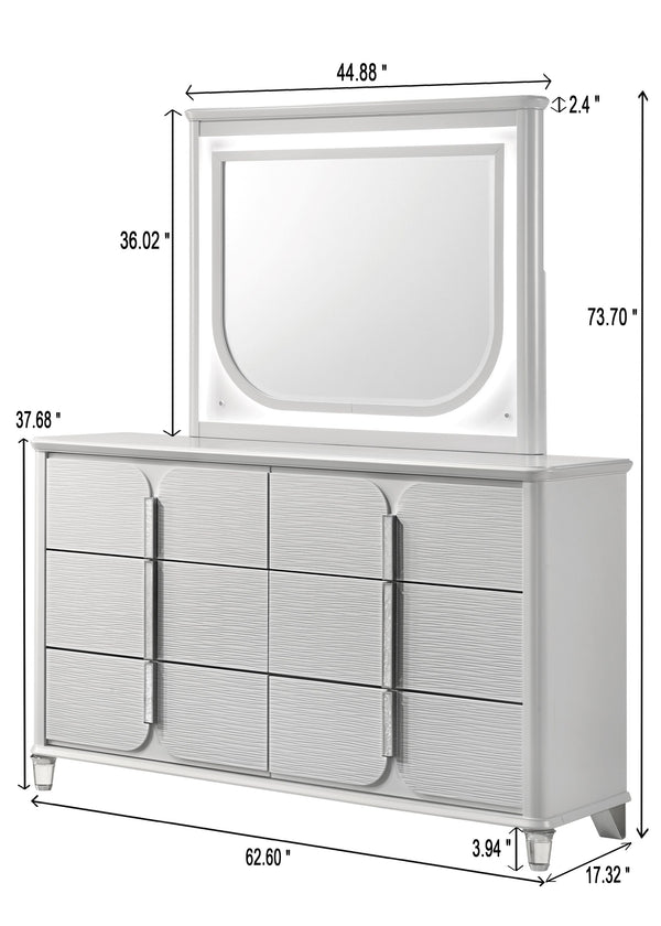  padded headboard with integrated lighting